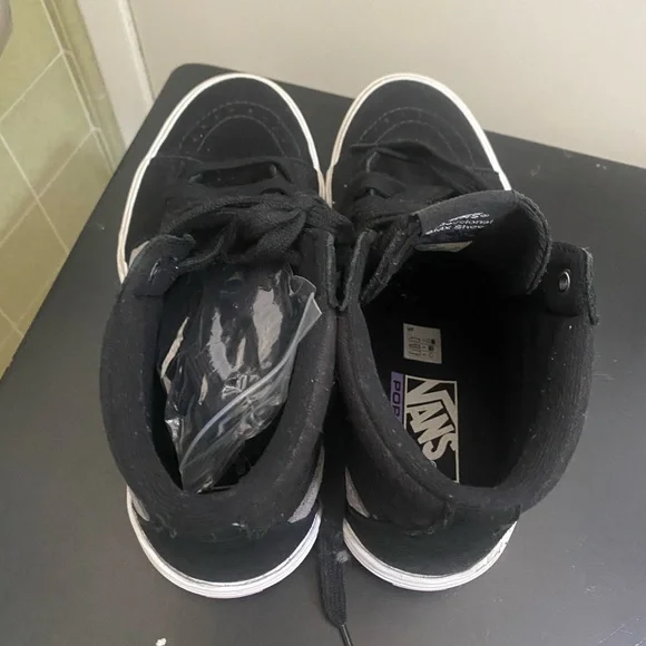 Vans Black and White High-Top Skate Shoes - Picture 1 of 4